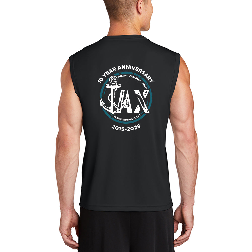 CLEARANCE ITEM - F3 Jax 10th Anniversary - Sport-Tek Sleeveless PosiCharge Competitor Tee (Black/Small)