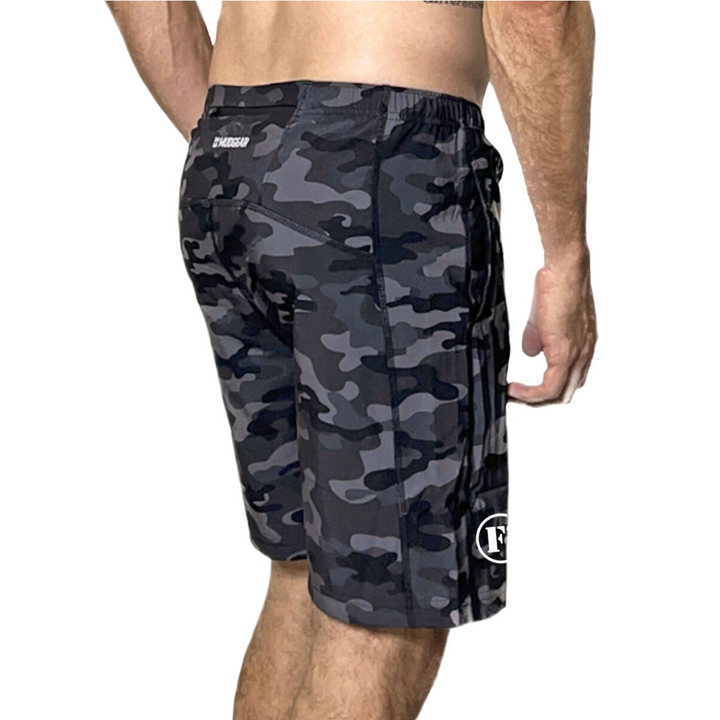 F3 MudGear Men's Freestyle Shorts (Black/Gray Camo)