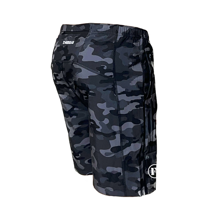 F3 MudGear Men's Freestyle Shorts (Black/Gray Camo)