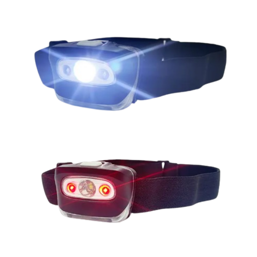 LED Headlamp 12-hour White/Red Lights