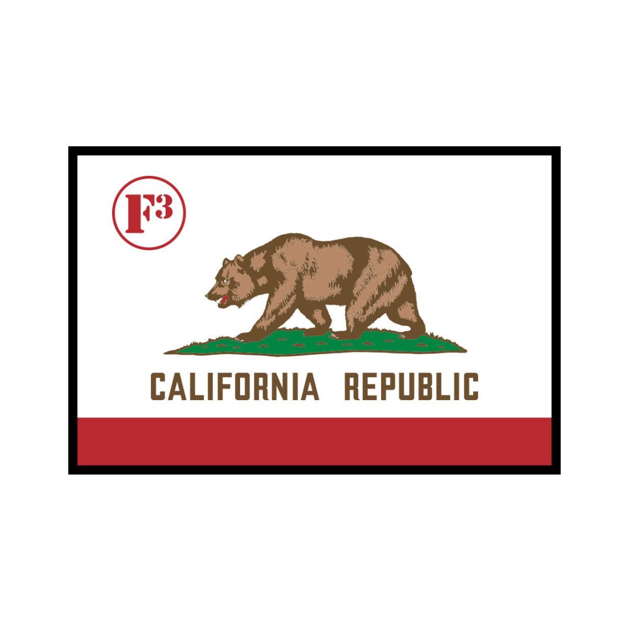 F3 California Flag Patch
