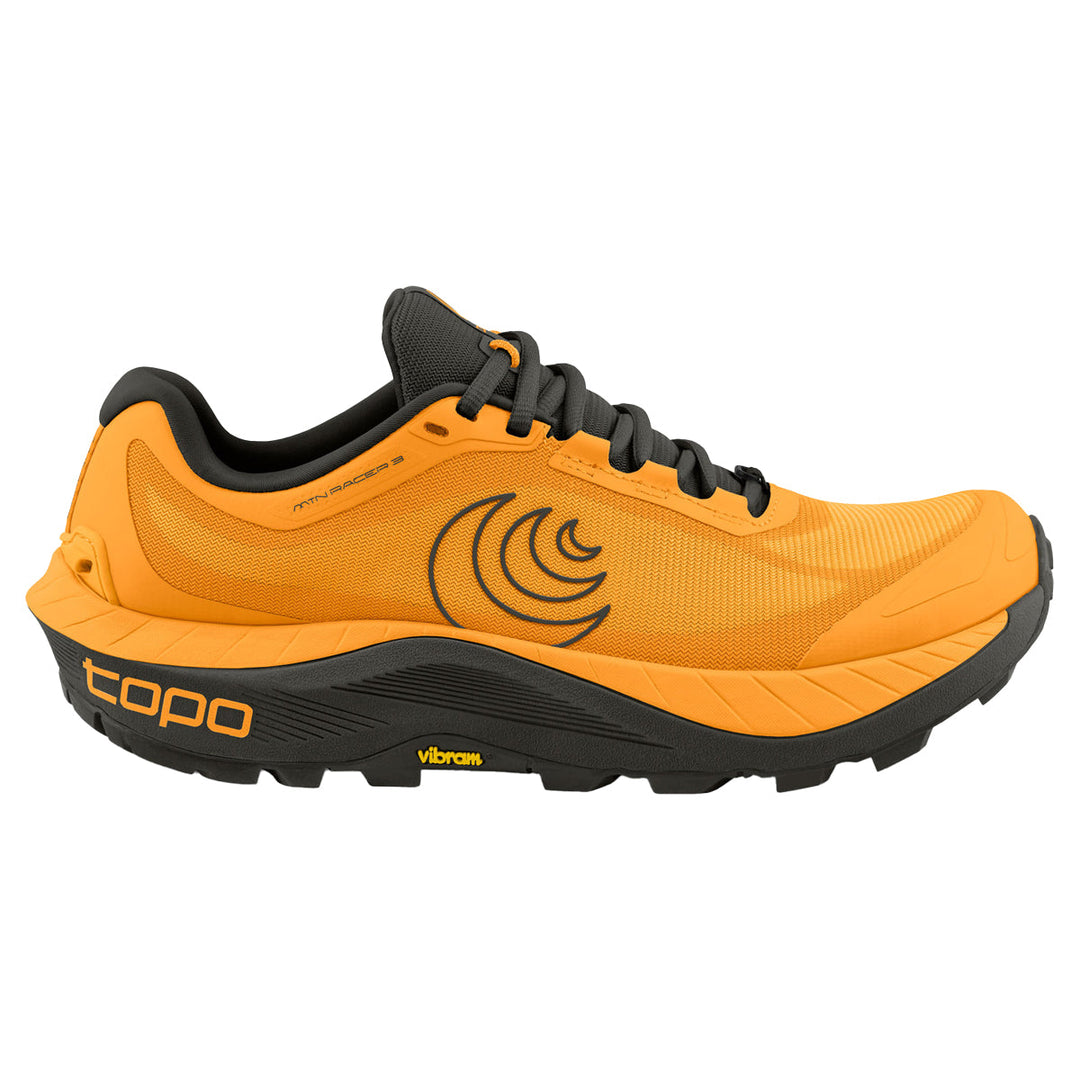 Men's Topo Athletic MTN Racer 3, Mango/Espresso, 9 D Medium