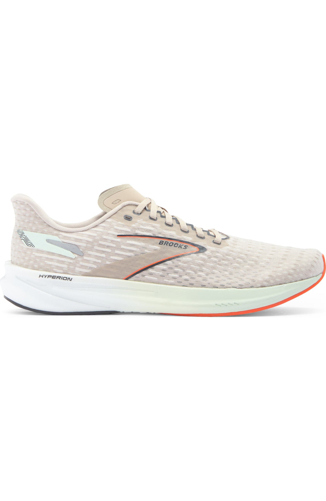 Men's Brooks Hyperion, Grey/Skylight/Red Orange, 12.5 D Medium