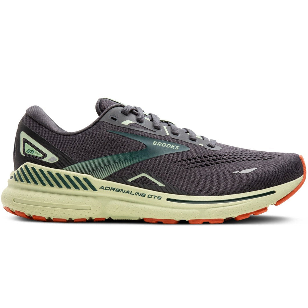 Men's Brooks Adrenaline GTS 23, Ebony/Smoke Green/Clay, 7 D Medium