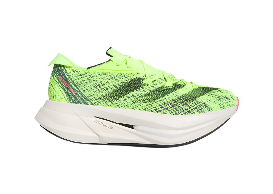 Men's Adidas Adizero Prime X 2 Strung, Lucid Lemon/Core Black/Arctic Night, 12.5 D Medium