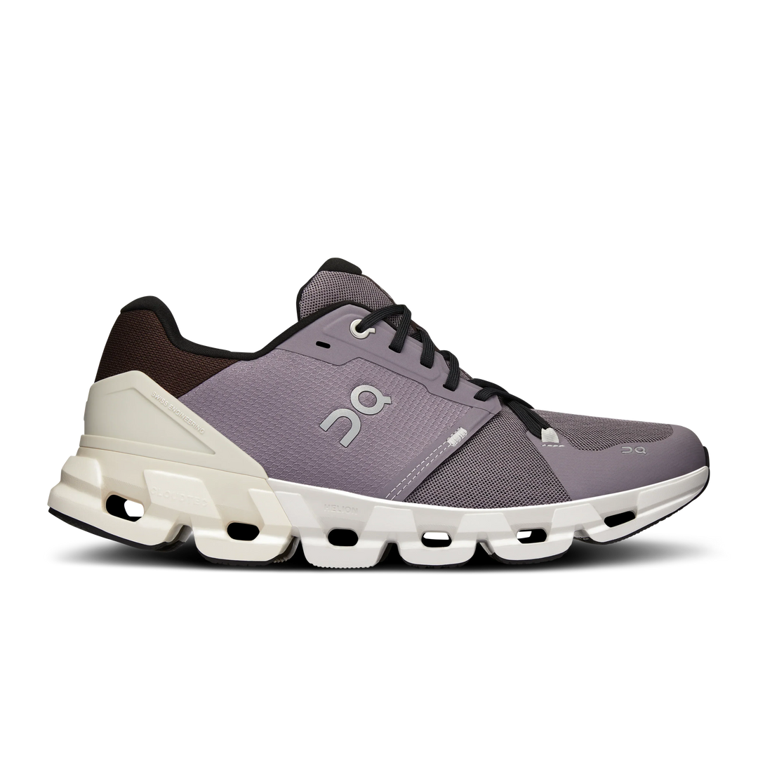 Men's On Cloudflyer 4, Shark/Pearl, 10 D Medium