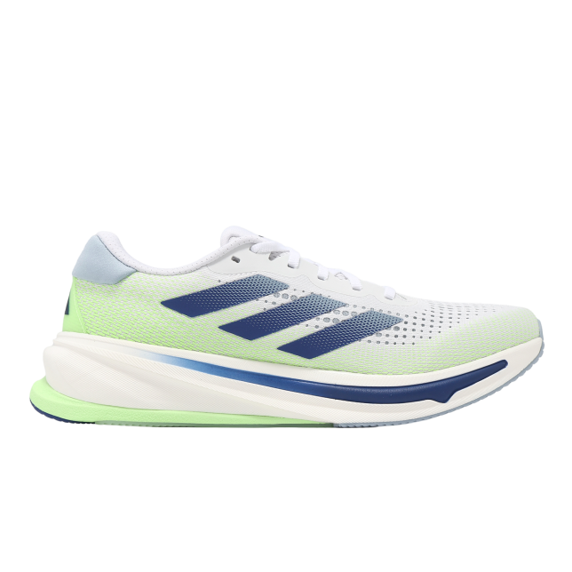 Men's Adidas Supernova Rise, Cloud White/Wonder Blue/Green Spark, 8 D Medium
