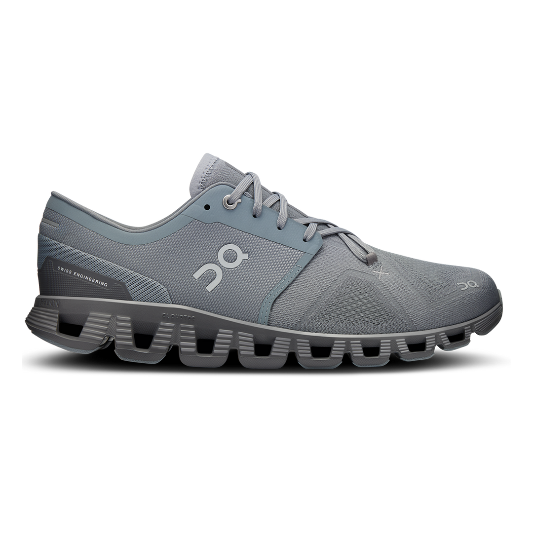 Men's On Cloud X 3, Mist/Rock, 11.5 D Medium