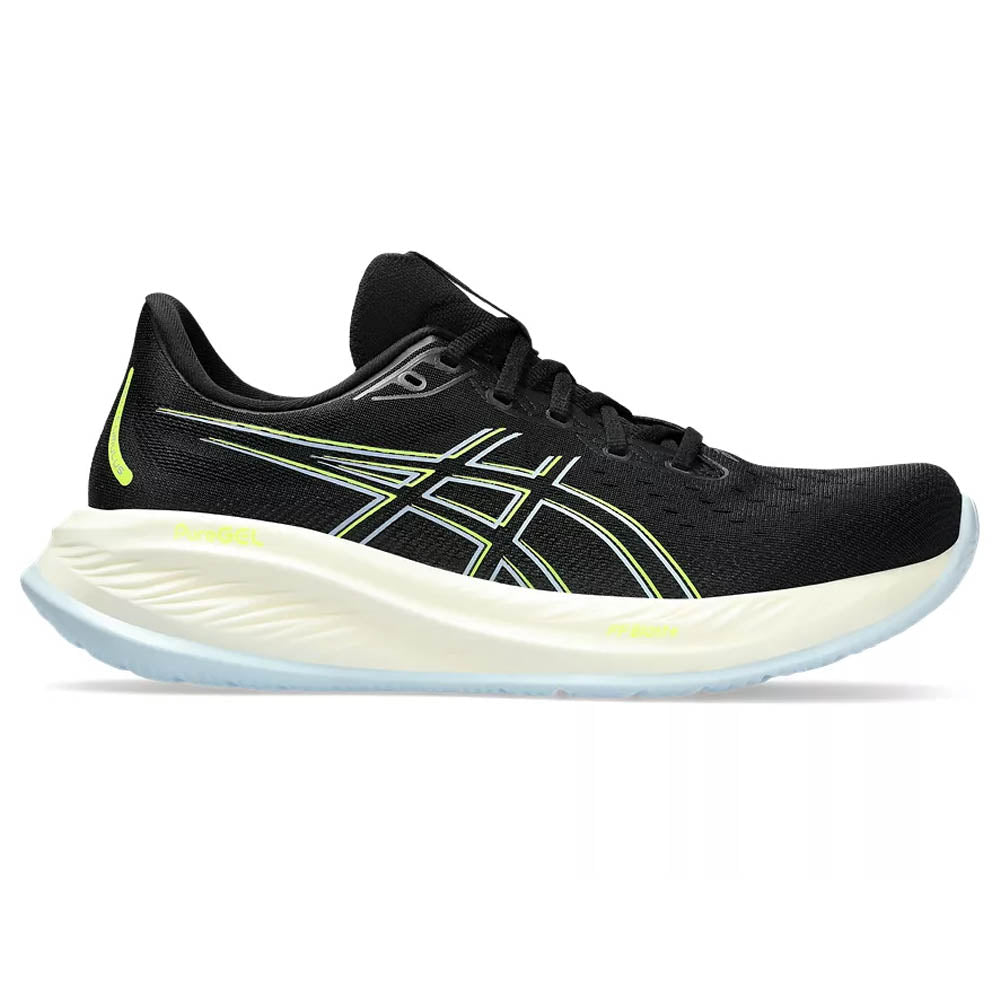 Men's Asics Gel-Cumulus 26, Black/Safety Yellow, 13 D Medium