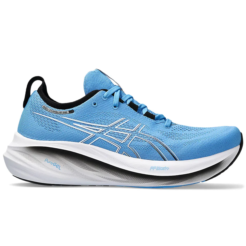 Men's Asics Gel-Nimbus 26, Waterscape/Black, 14 D Medium