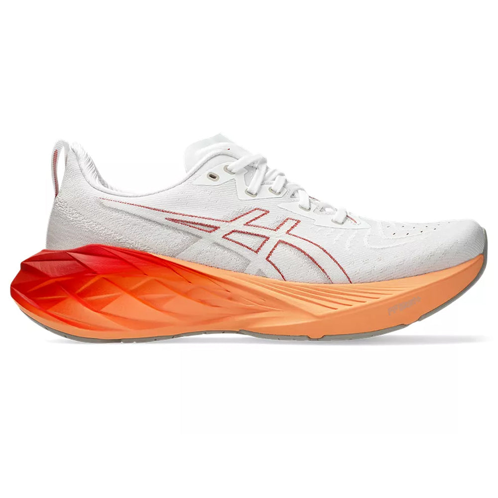 Men's Asics Novablast 4, White/Moonrock, 8.5 D Medium