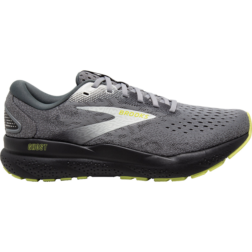 Men's Brooks Ghost 16, Primer/Grey/Lime, 15 2E Wide