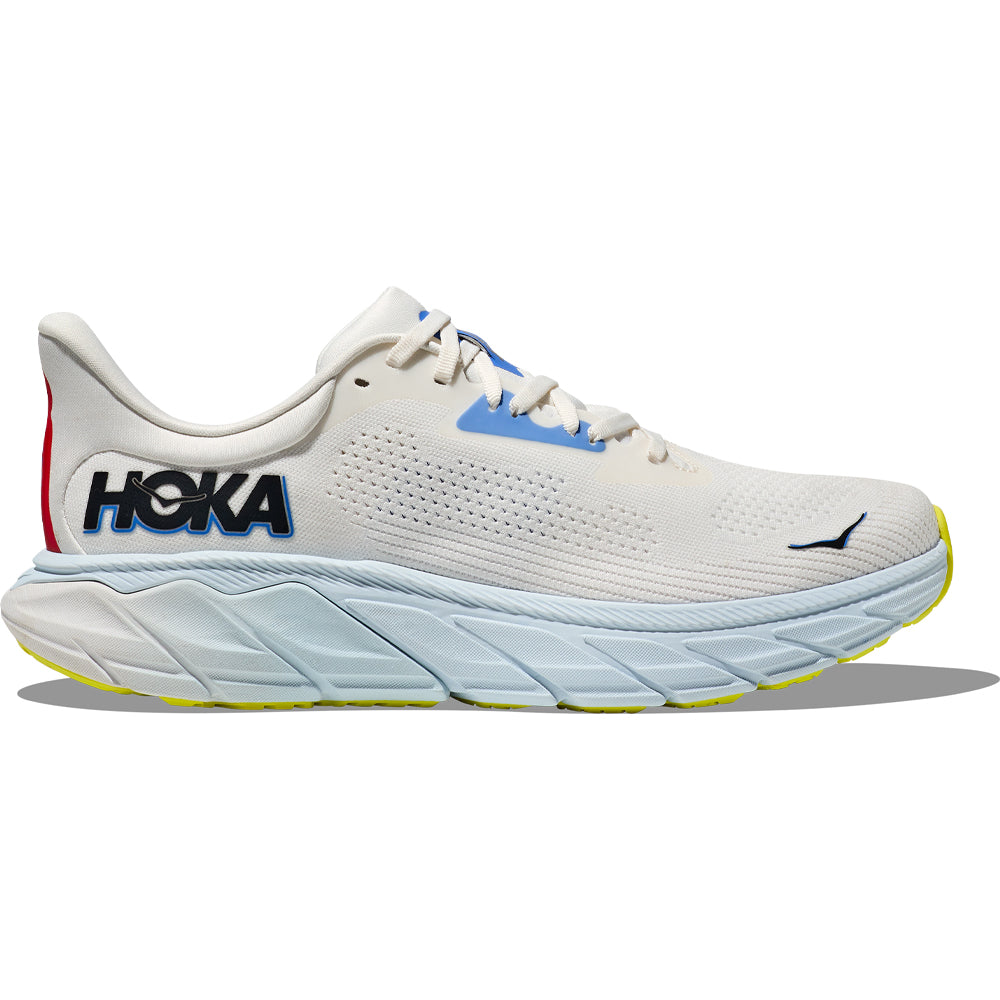 Men's Hoka Arahi 7, Blanc De Blanc/Virtual Blue, 10.5 D Medium