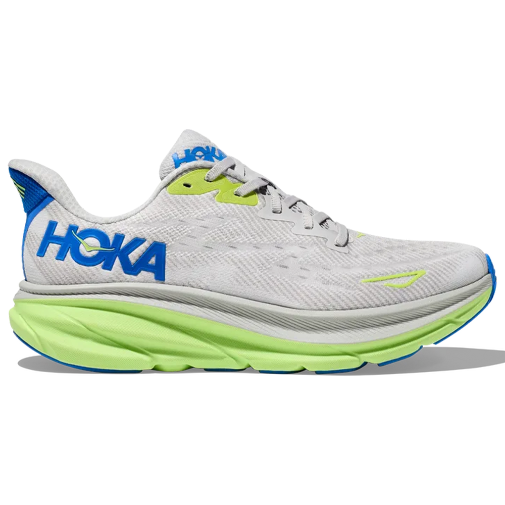 Men's Hoka Clifton 9, Stardust/Electric Cobalt, 8 D Medium