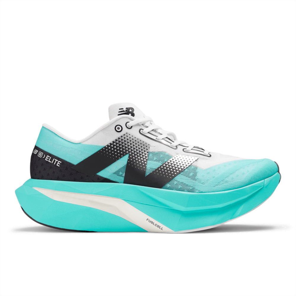 Men's New Balance FuelCell SuperComp Elite v4, Cyber Jade/White/Black/Silver Metallic, 12.5 D Medium