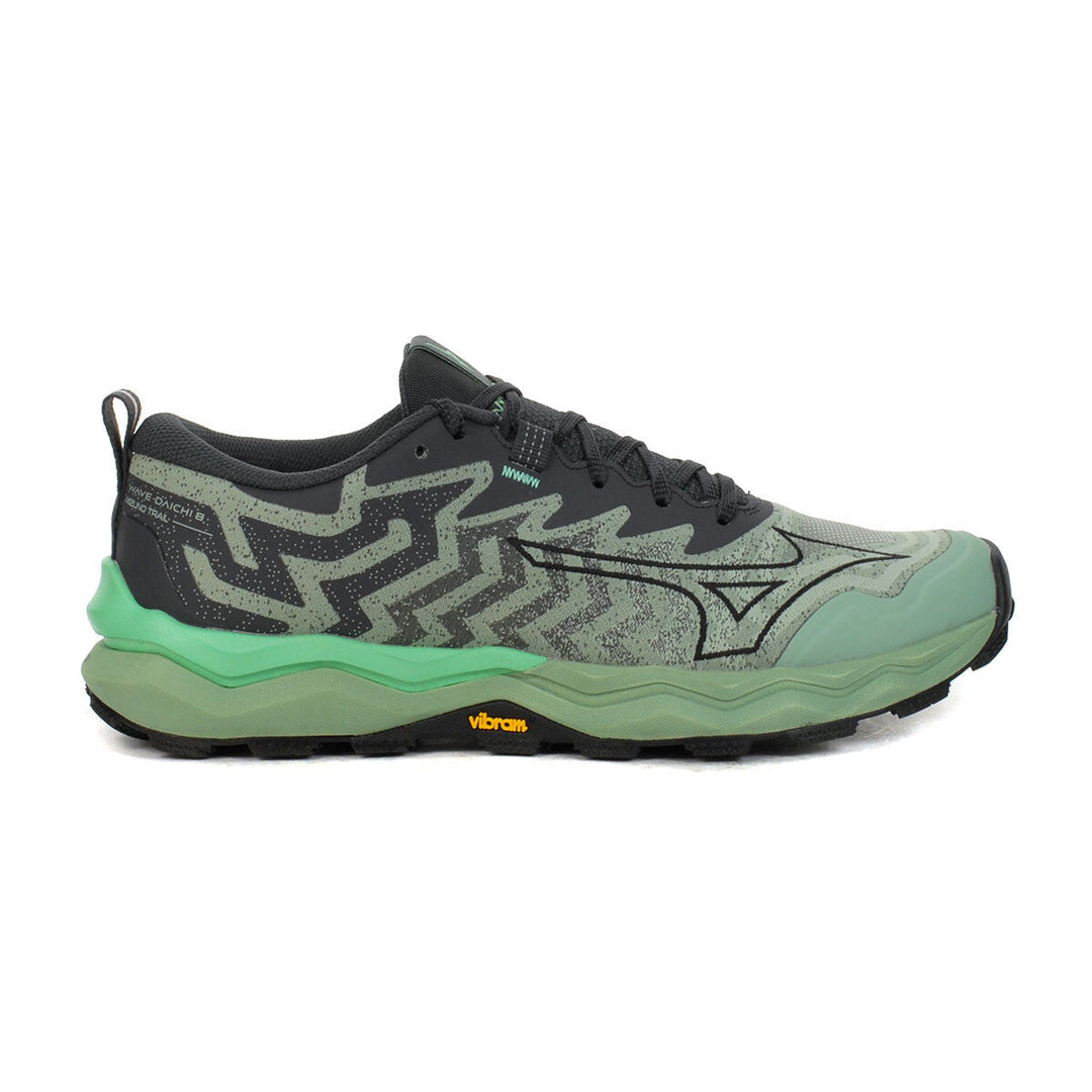 Men's Mizuno Wave Daichi 8, Grey Jade/Black Oyster, 11.5 D Medium