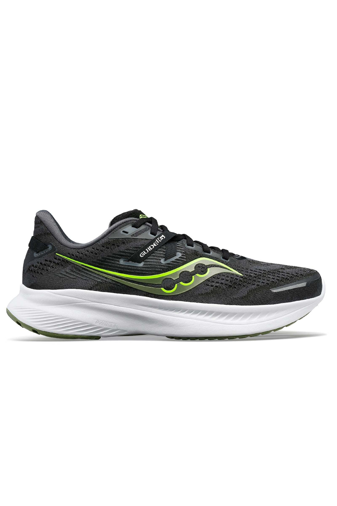 Men's Saucony Ride 14, Black/Glade, 14 D Medium