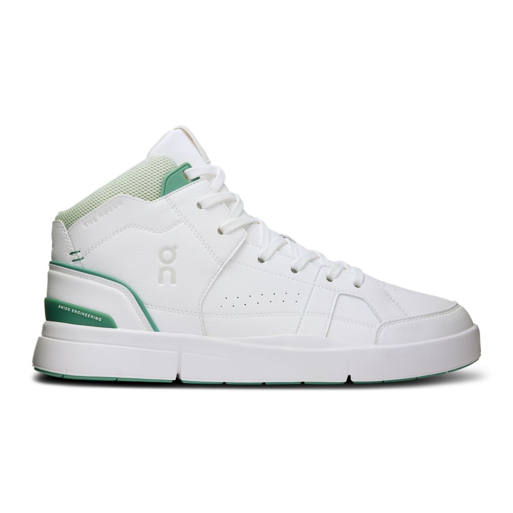 Men's On The Roger Clubhouse Mid 2, White/Evergreen, 12 D Medium