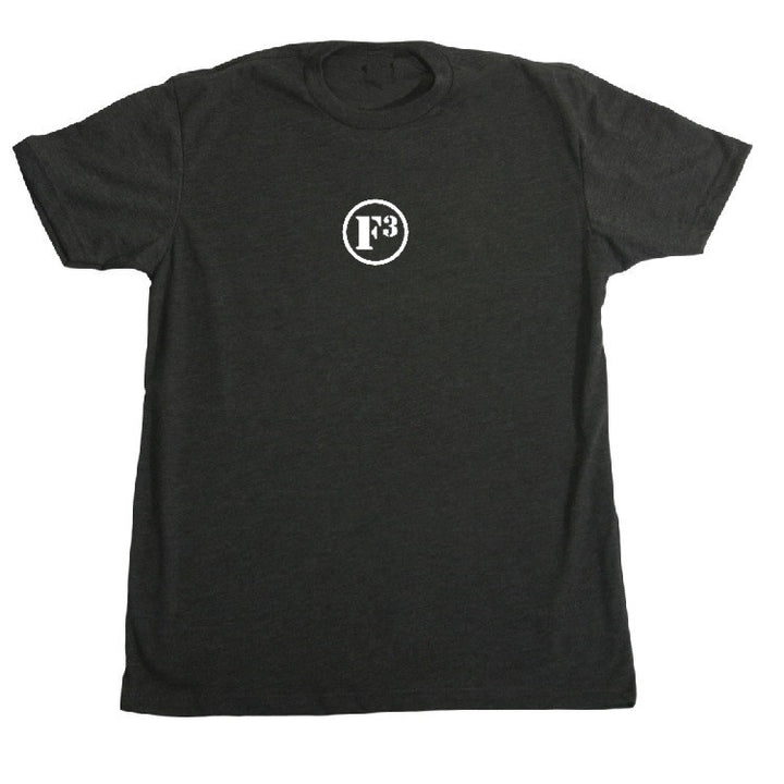 CLEARANCE ITEM - F3 ISI Iron Flag Tri-Blend Tee - Heather Black (Black/Medium)