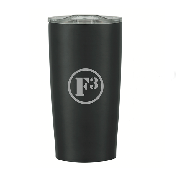 F3 Laser Engraved Stainless Steel Tumbler 20 Oz (Matte Black)
