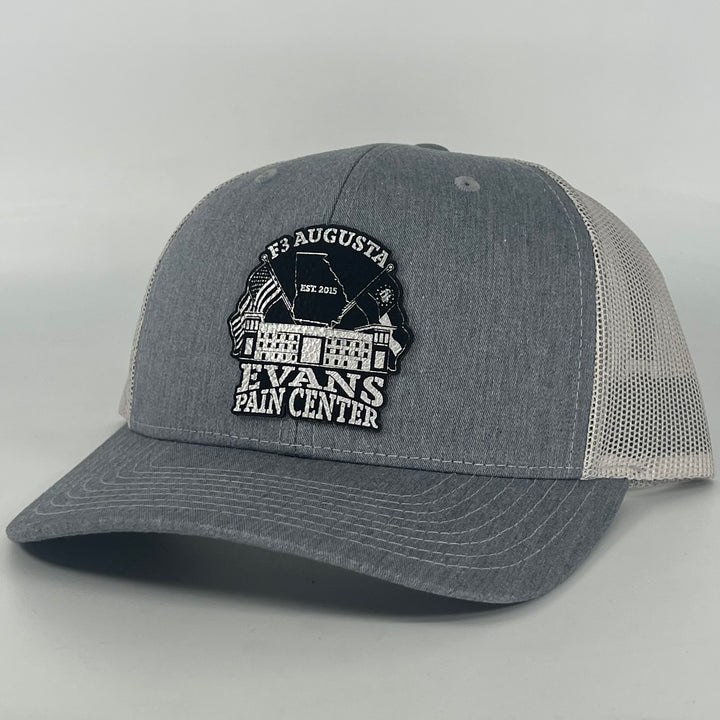 F3 Augusta Evans Pain Center Leatherette Patch Hat Pre-Order March 2023