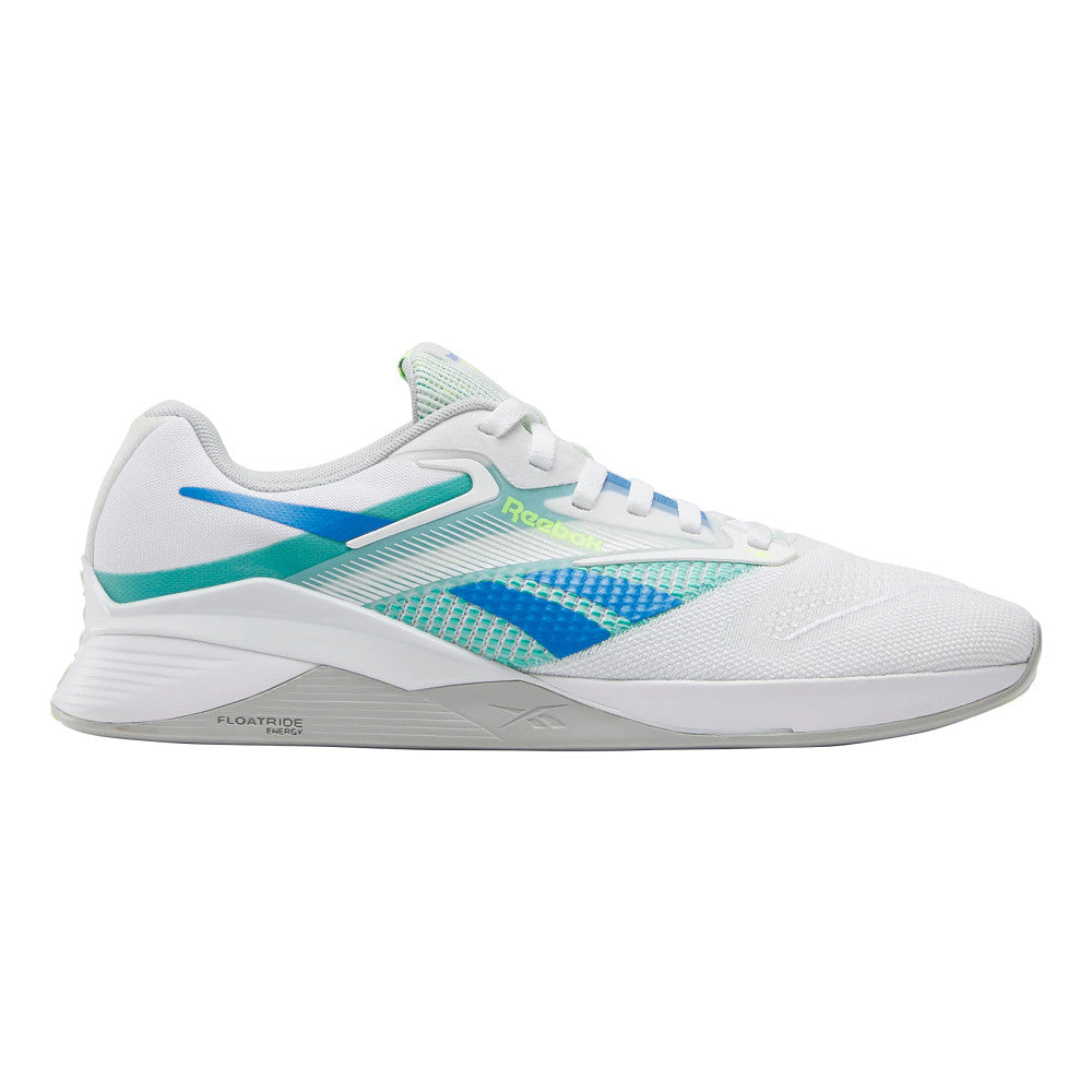 Men's Reebok Nano X4, Ftwr White/Unleashed Green/Grey 1, 9 D Medium