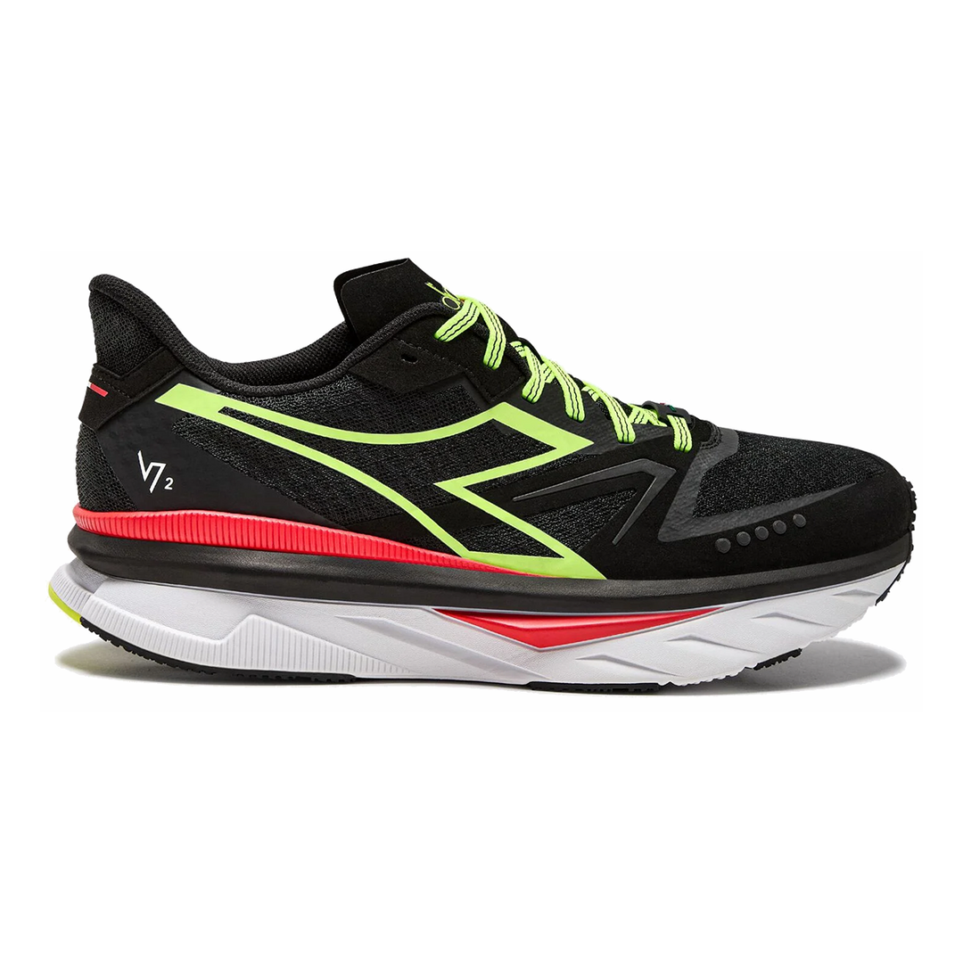 Men's Diadora Atomo V7000-2, Black/Yellow Fluo