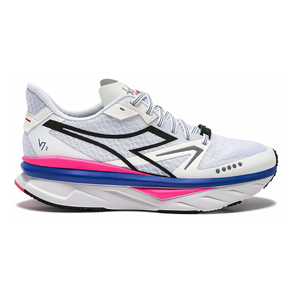 Men's Diadora Atomo V7000-2, White/Surf The Web/Pink Fluo