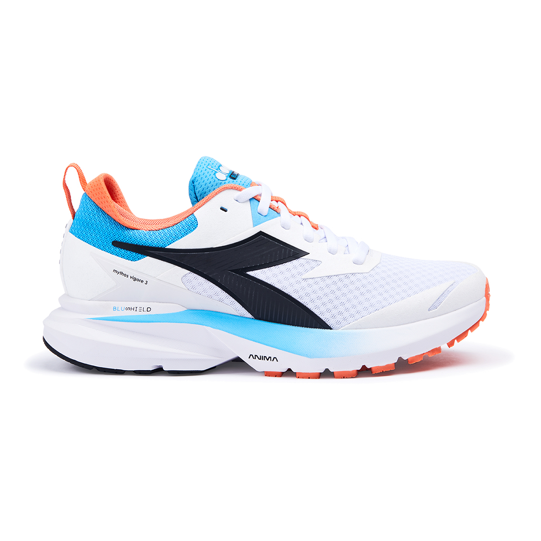 Men's Diadora Mythos Blushield Vigore 3, White/Black/Aquarius