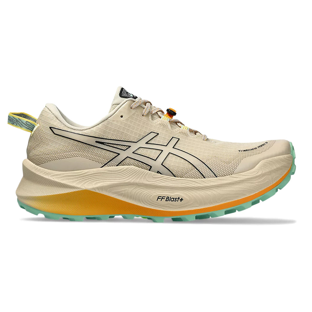 Men's Asics Trabuco Max 3, Feather Grey/Black, 8 D Medium