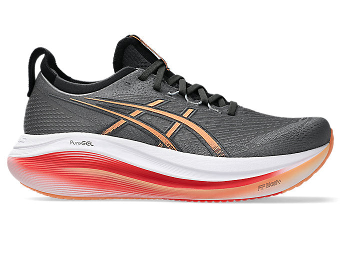Men's Asics Gel-Nimbus 27, Carbon/Mojave, 10 2E Wide