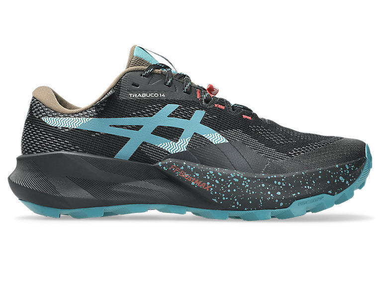 Men's Asics Trabuco 14 GTX, Black/Misty Pine, 9.5 D Medium
