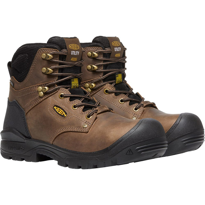 Men's Keen Independence Waterproof, Dark Earth/Black
