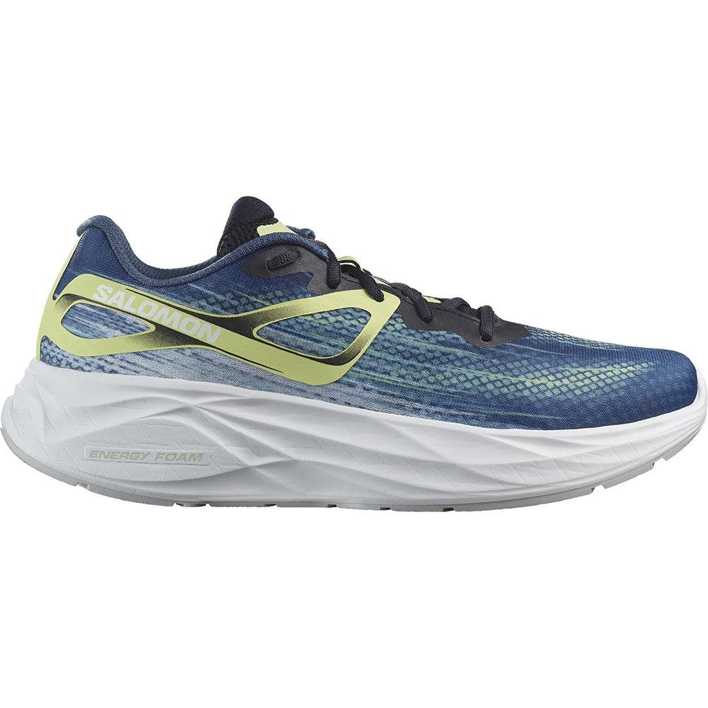 Men's Salomon Aero Glide, Blue Ashes/Dark Sapphire/Sunny Lime, 7 D Medium