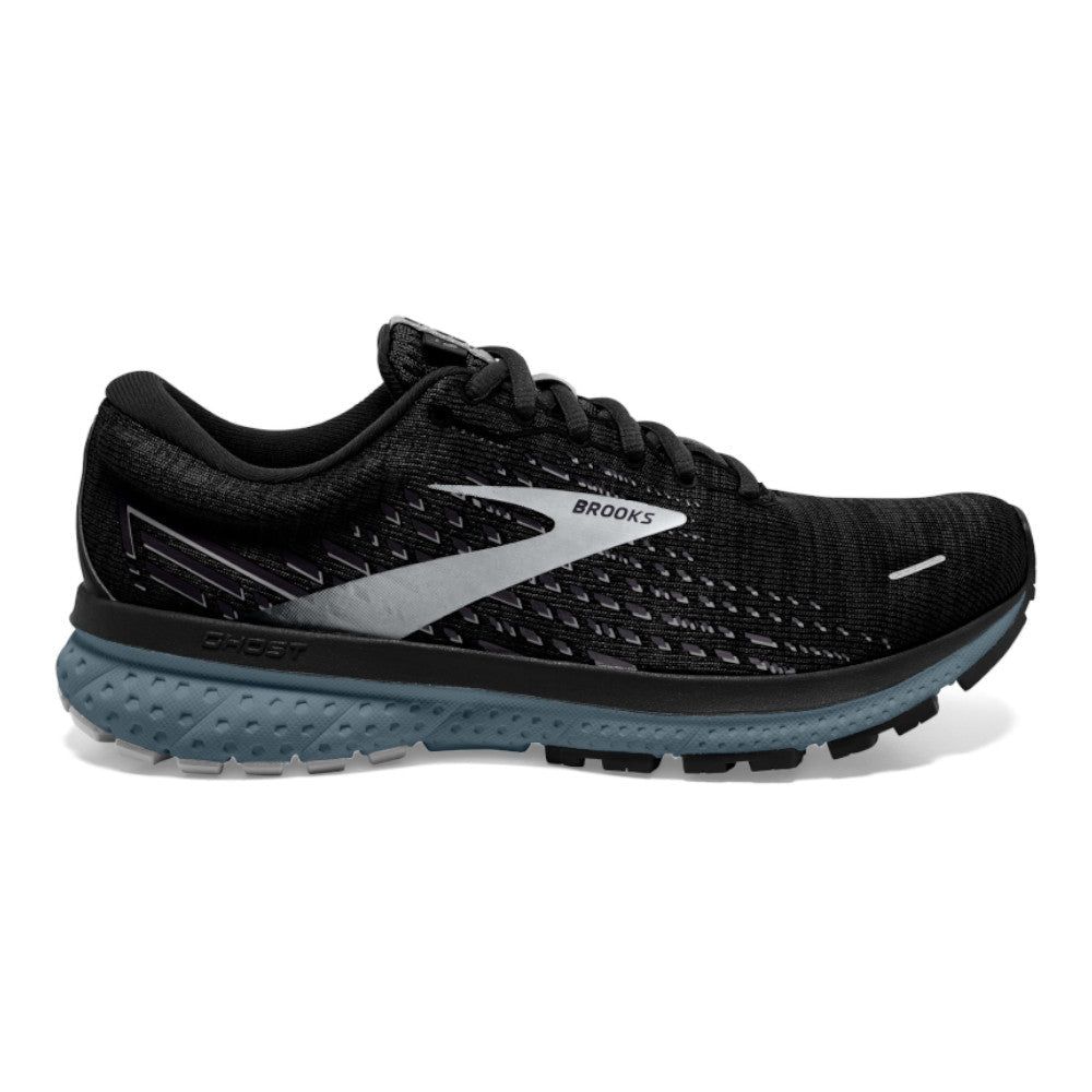 Men's Brooks Ghost 13, Black/Grey/Stormy, 9 D Medium