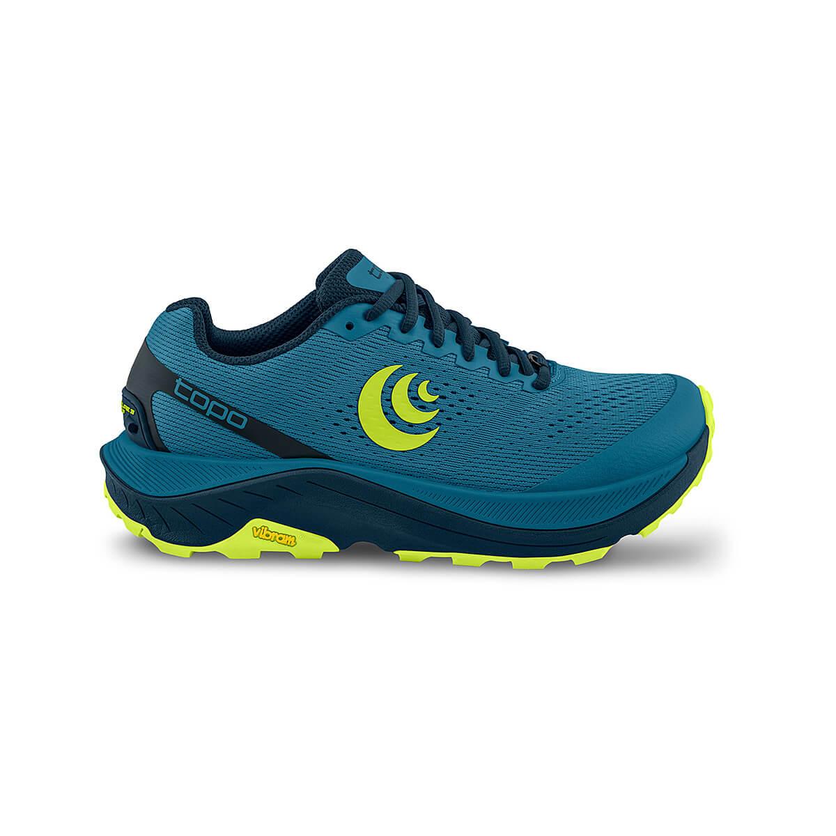 Men's Topo Athletic Ultraventure 3, Blue/Lime, 12.5 D Medium