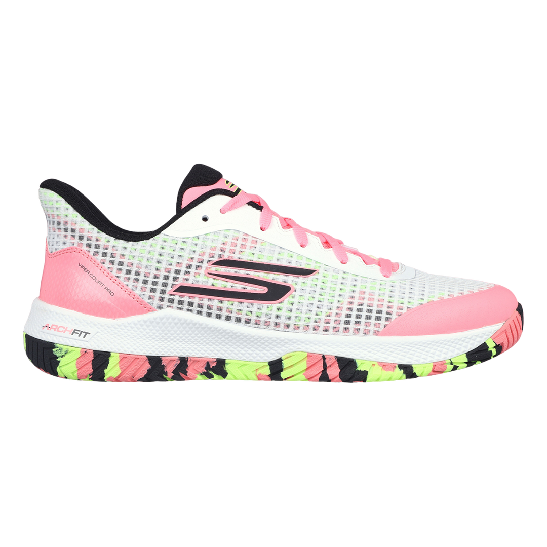Men's Skechers Viper Court Pro, White/Multi, 9.5 D Medium