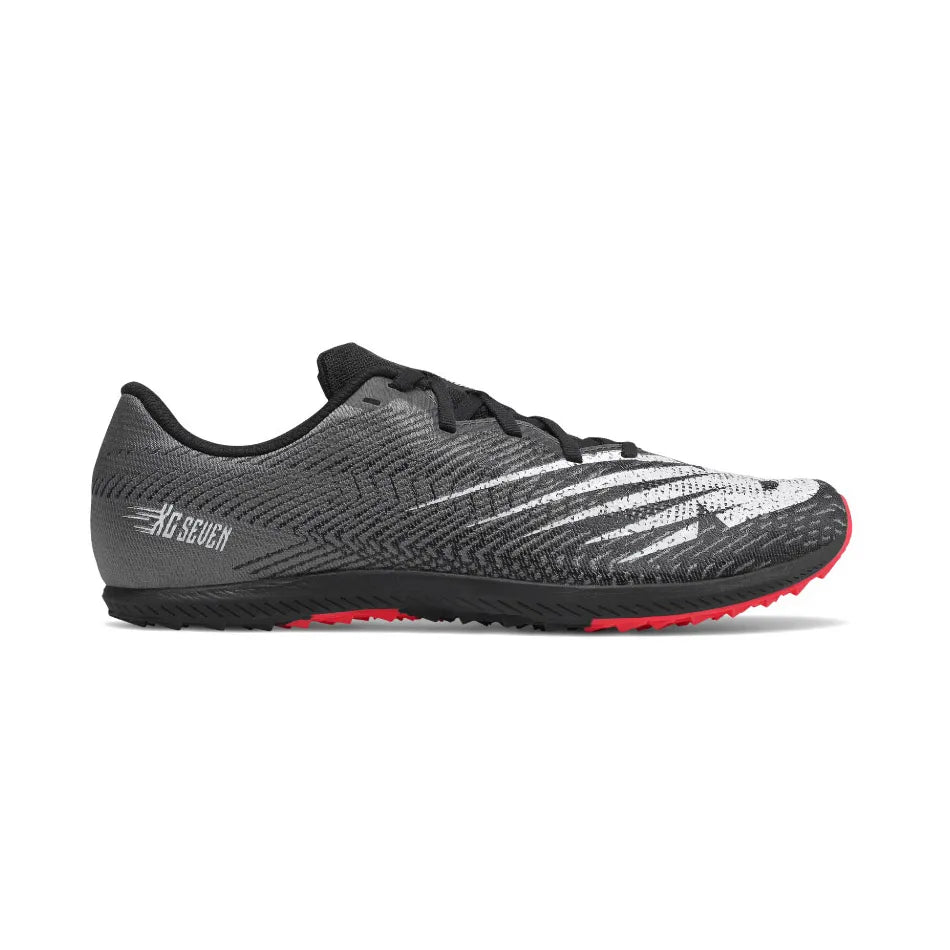 Men's New Balance XC Seven V2 Spike, Black/White, 5.5 D Medium