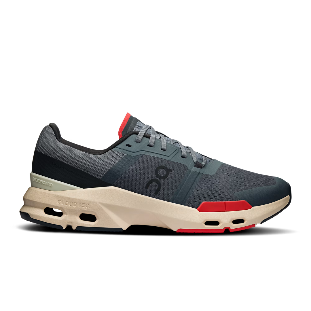 Men's On Cloudpulse, Stone/Red, 9 D Medium