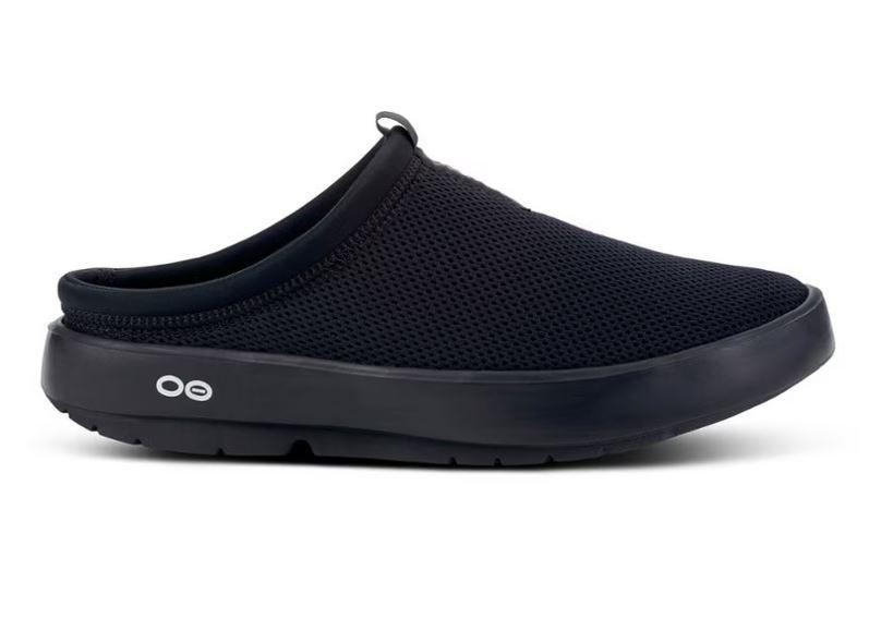 Men's Oofos Oocoozie Sport Mule, Black, 12 D Medium