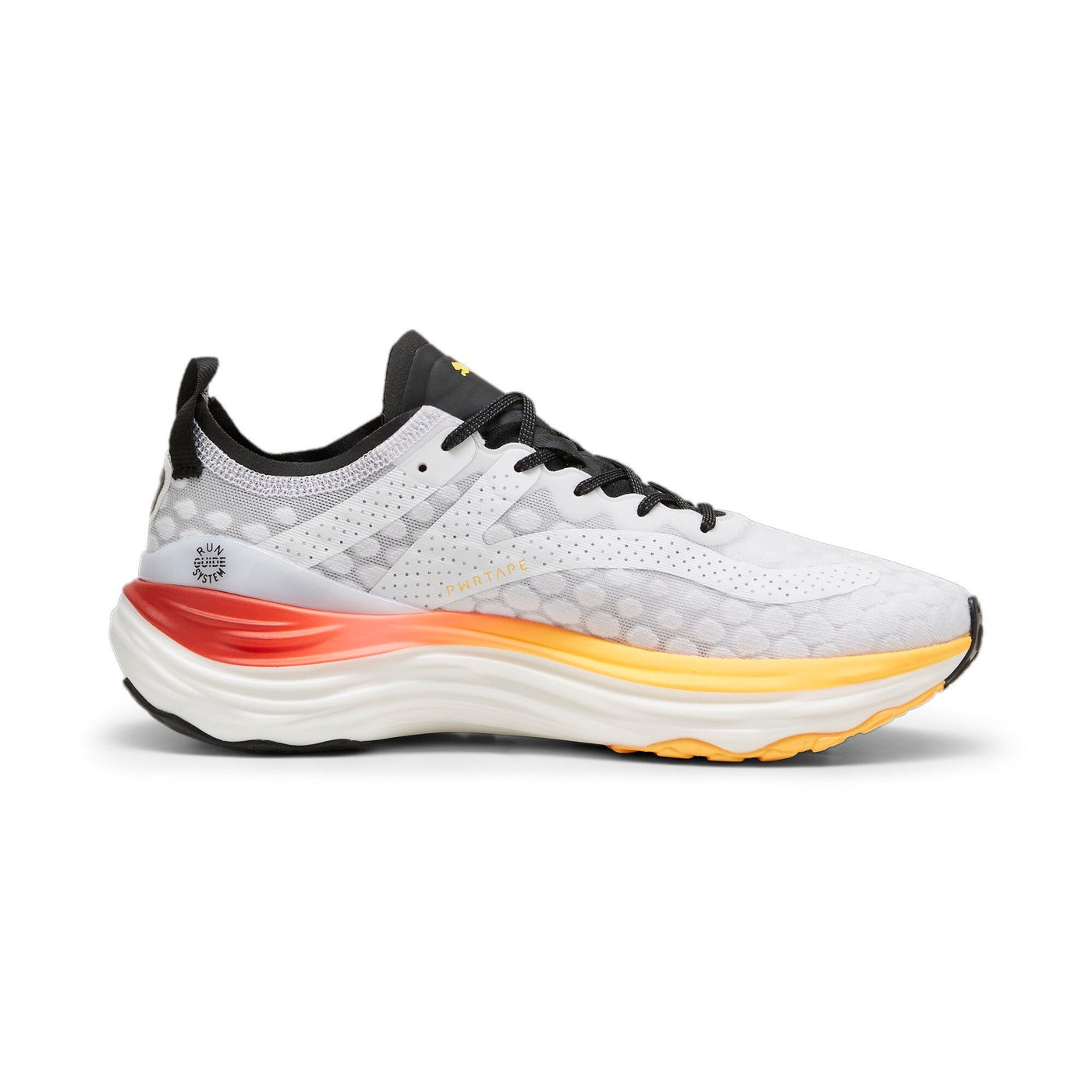 Men's Puma ForeverRun Nitro, Puma White/Sun Stream/Sunset Glow, 10.5 D Medium