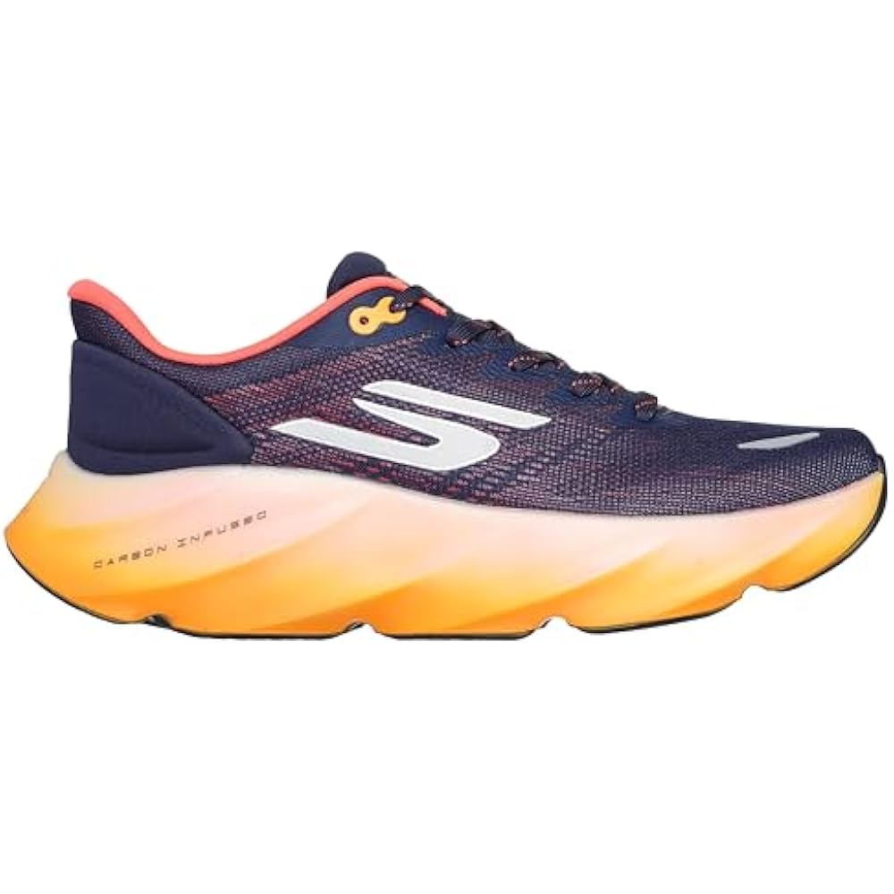 Men's Skechers Aero Burst, Navy/Orange, 9.5 D Medium