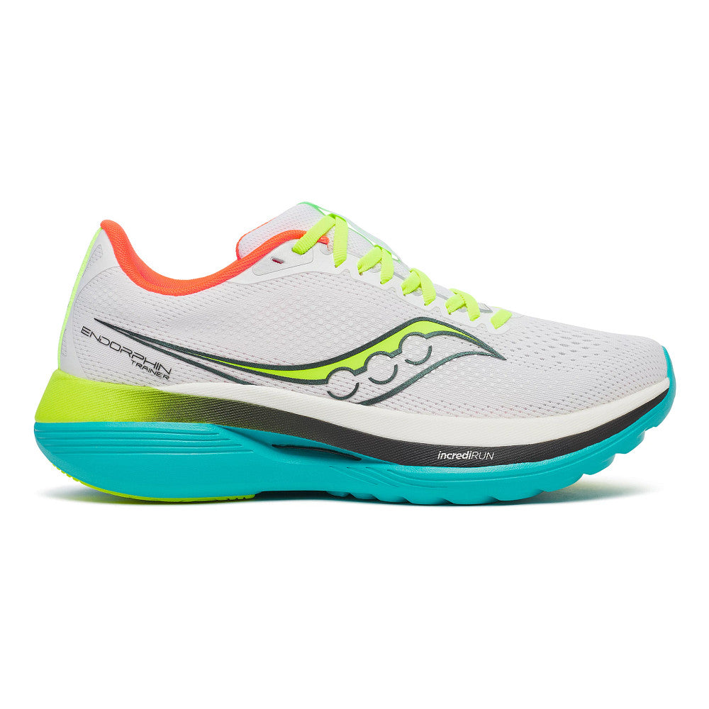 Men's Saucony Endorphin Trainer, White/Mutant, 11.5 D Medium