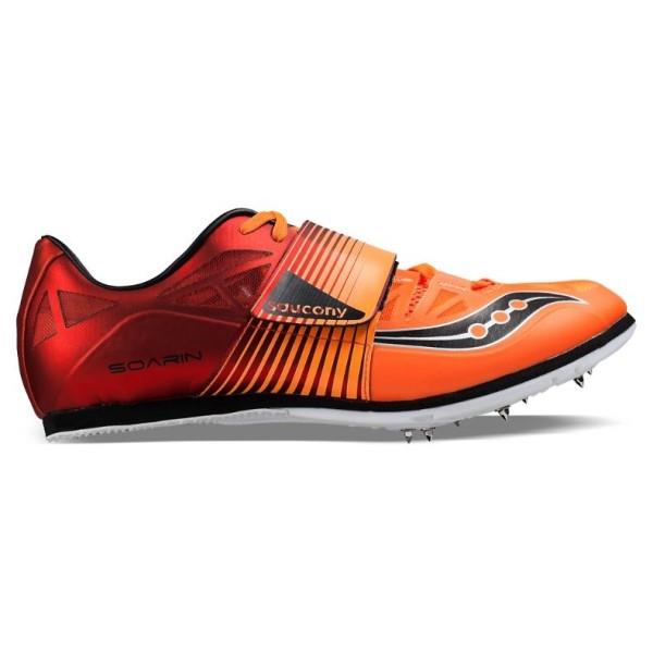 Men's Saucony Soarin J2, Red/Vizi Orange, 8 D Medium