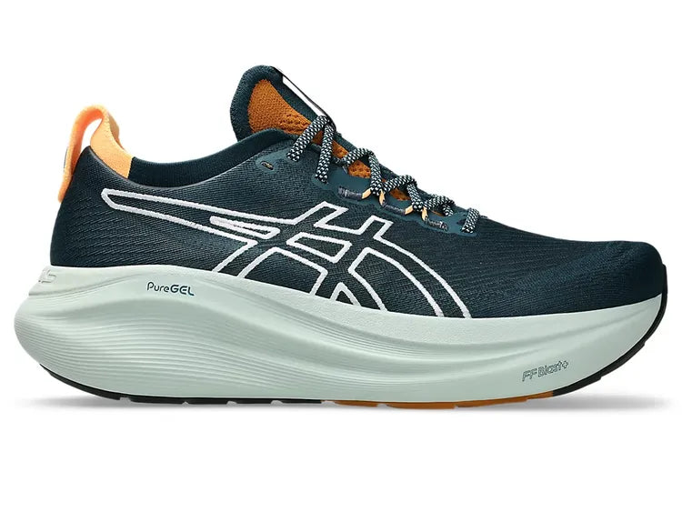 Men's Asics Gel-Nimbus 27 TR, Nature Bathing/Tranquil Trail, 9.5 D Medium