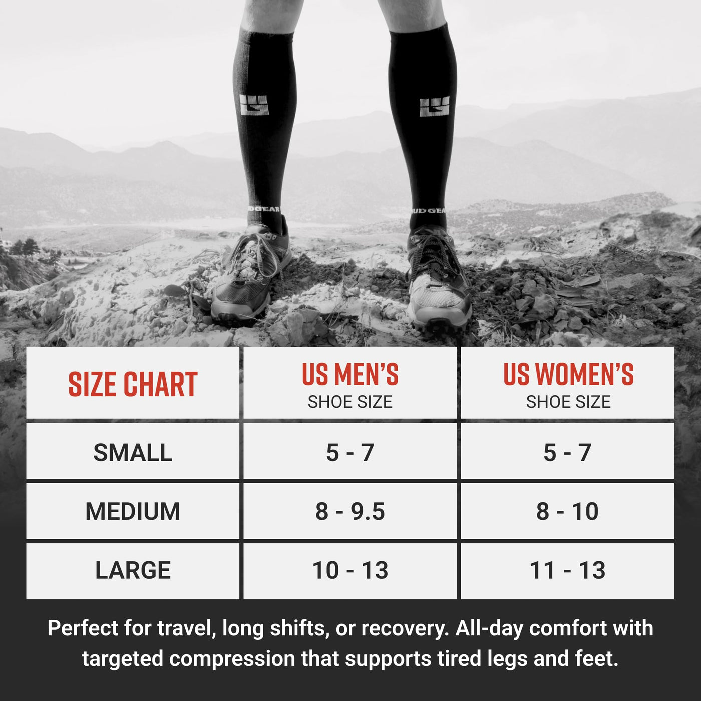 Tall Compression Socks (Gray/Gray)