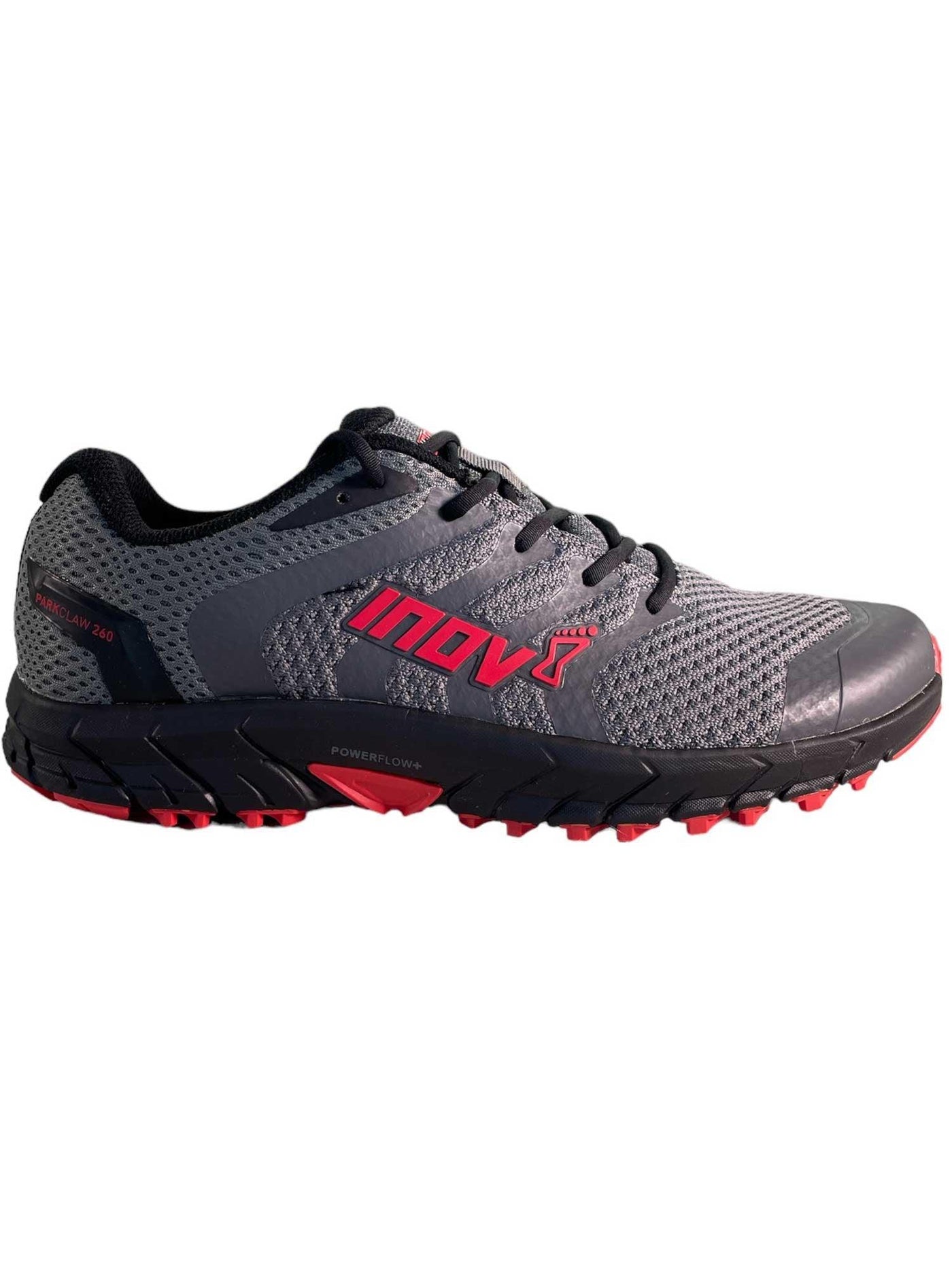 Men's Inov8 Parkclaw 260 Knit, Grey/Black/Red, 13 D Medium