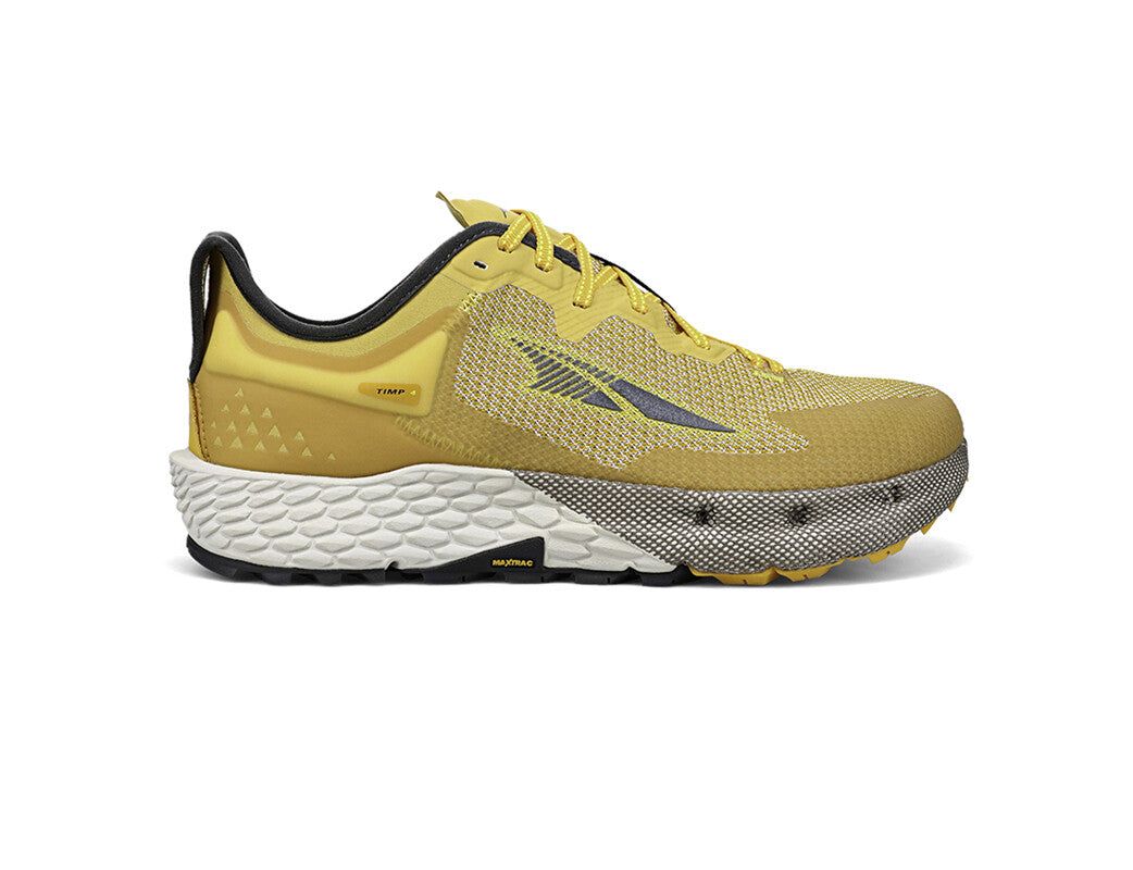 Men's Altra Timp 4, Gray/Yellow, 10 D Medium