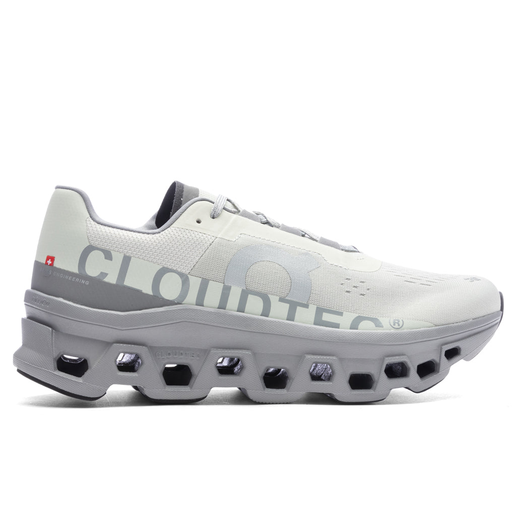 Men's On Cloudmonster, Ice/Alloy, 9 D Medium