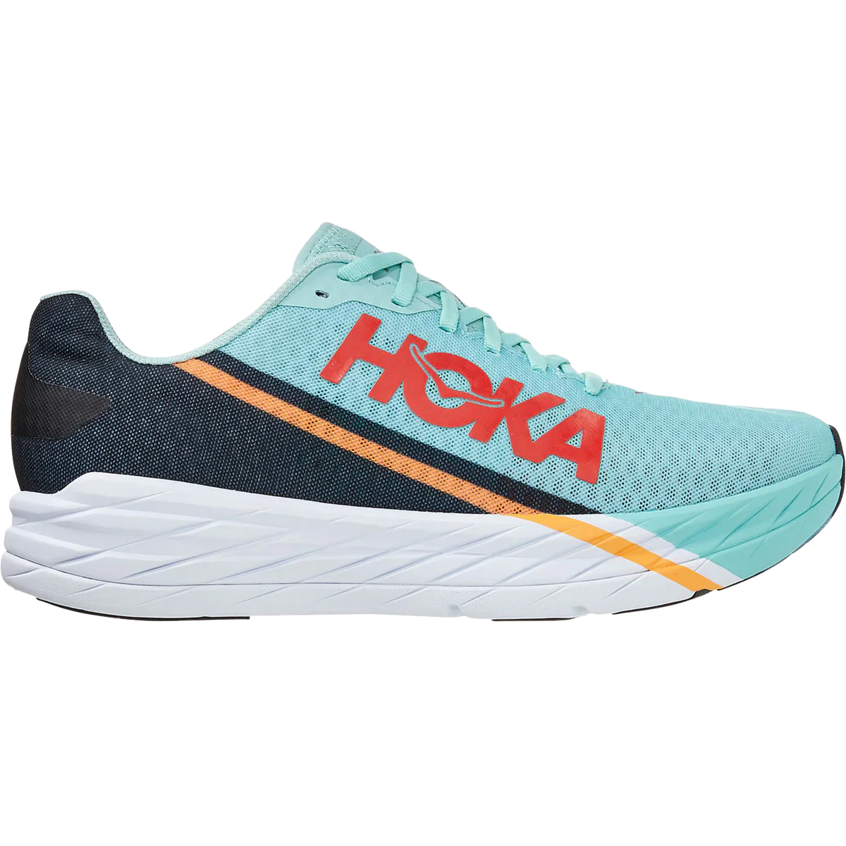 Men's Hoka One One Rocket X, Eggshell Blue/Black, 8 D Medium